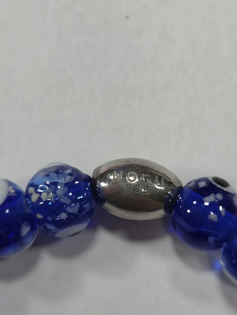 🆕️ NOGU Nazar .925 Sterling Silver Firefly Glass Evil Eye Bracelet